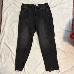 Hollister Women's Charcoal mom jeans